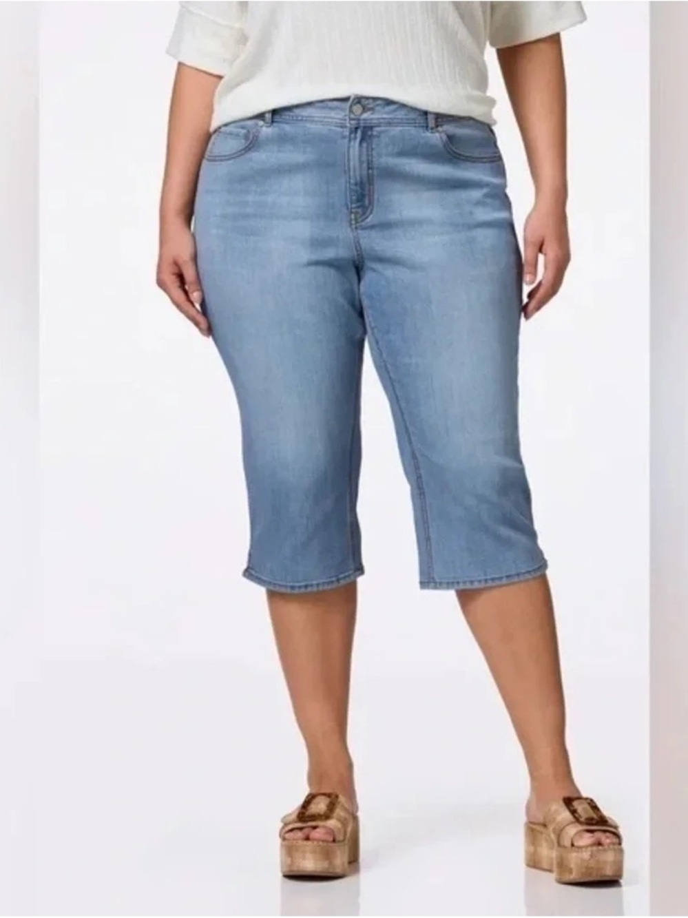 Cato | PLUS SIZE CROPPED SLIT HEM SKINNY JEANS